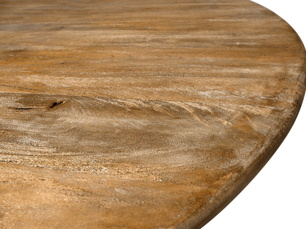 Jay 7-Piece Set With 60" Round Dining Table and 6 Upholstered Chairs, Mink