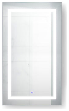 24x42 Recessed Or Surface Mount Medicine Cabinet 4 Shelves, LED, Right