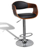 vidaXL Bar Stools 2 pcs Bent Wood and Faux Leather