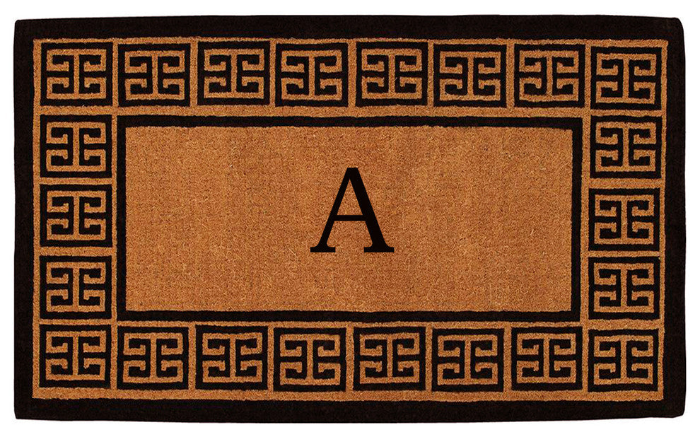 The Grecian Monogram Doormat, Extra-Thick 18"x30", Letter A