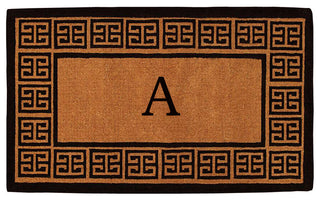 The Grecian Monogram Doormat, Extra-Thick 18"x30", Letter A