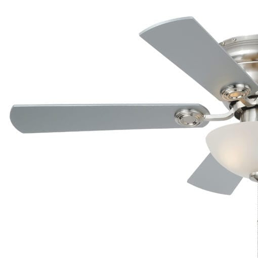 Vaxcel Expo 42" Flushmount Ceiling Fan, Satin Nickel