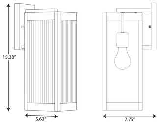 Felton Collection Black 1-Light Medium Wall Lantern