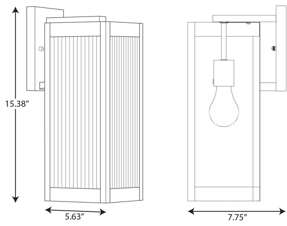 Felton Collection Black 1-Light Medium Wall Lantern
