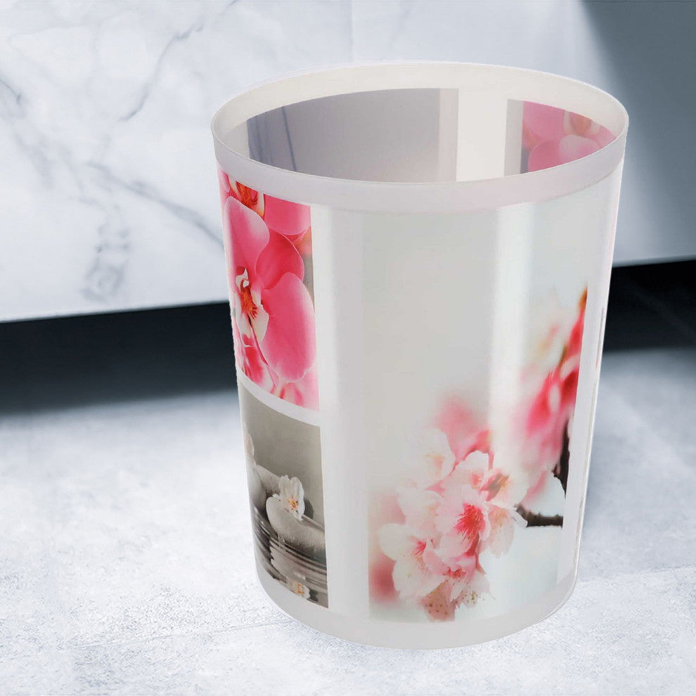 Waste Basket "“ 4.5L Decorative Plastic Trash Can for Home and Office, Orchid