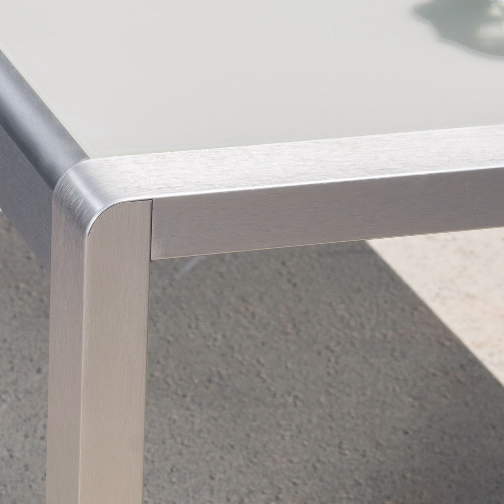 Crested Bay Outdoor Aluminum 4 Seater Chat Set with Sunbrella Cushions, Canvas N