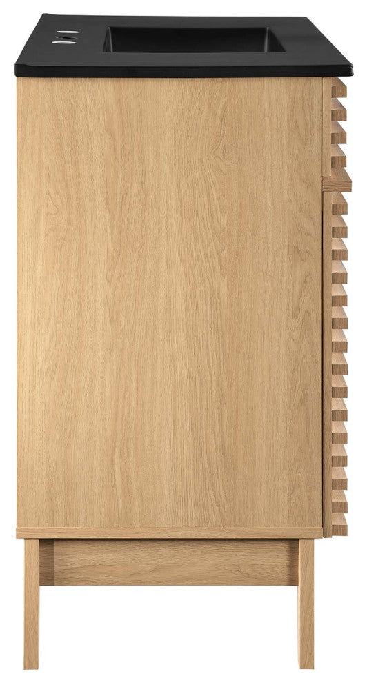 Render 36" Bathroom Vanity, Oak Black