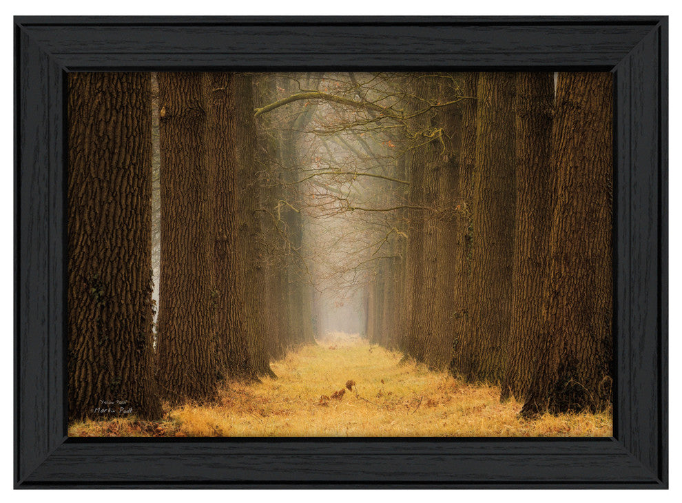 "Yellow Path" By Martin Podt, Printed Wall Art, Ready To Hang, Black Frame