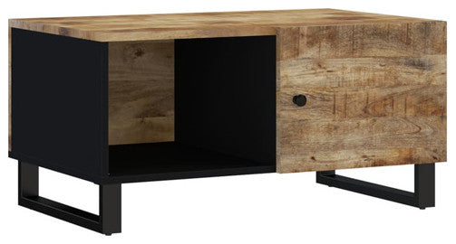 vidaXL Coffee Table Storage Side Table Solid Wood Mango and Engineered Wood