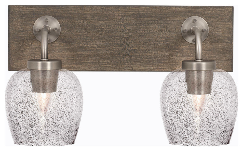 Oxbridge, Bath Bar, Graphite & Painted Distressed Metal, 6" Smoke Bubble