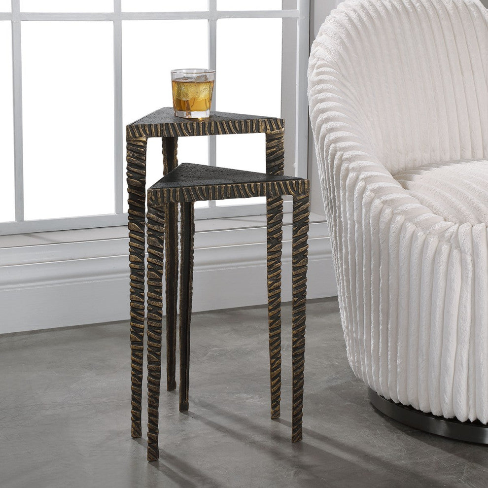 Uttermost Samiria Triangular Accent Tables Set of 2 24977