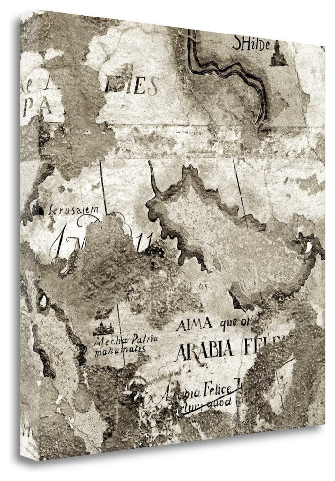 "La Mappa - 2" By Alan Blaustein, Giclee Print on Gallery Wrap Canvas