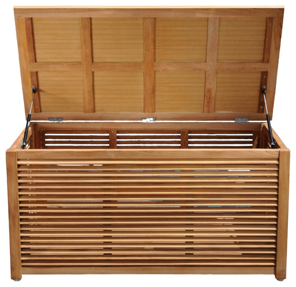 52" Teak Storage Pool Box