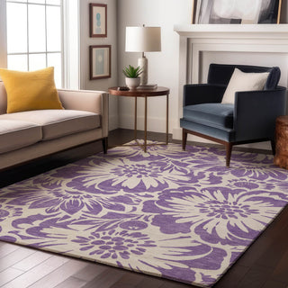 Premium Machine Washable Mayfield AMF551 Purple 9' x 12' Rug