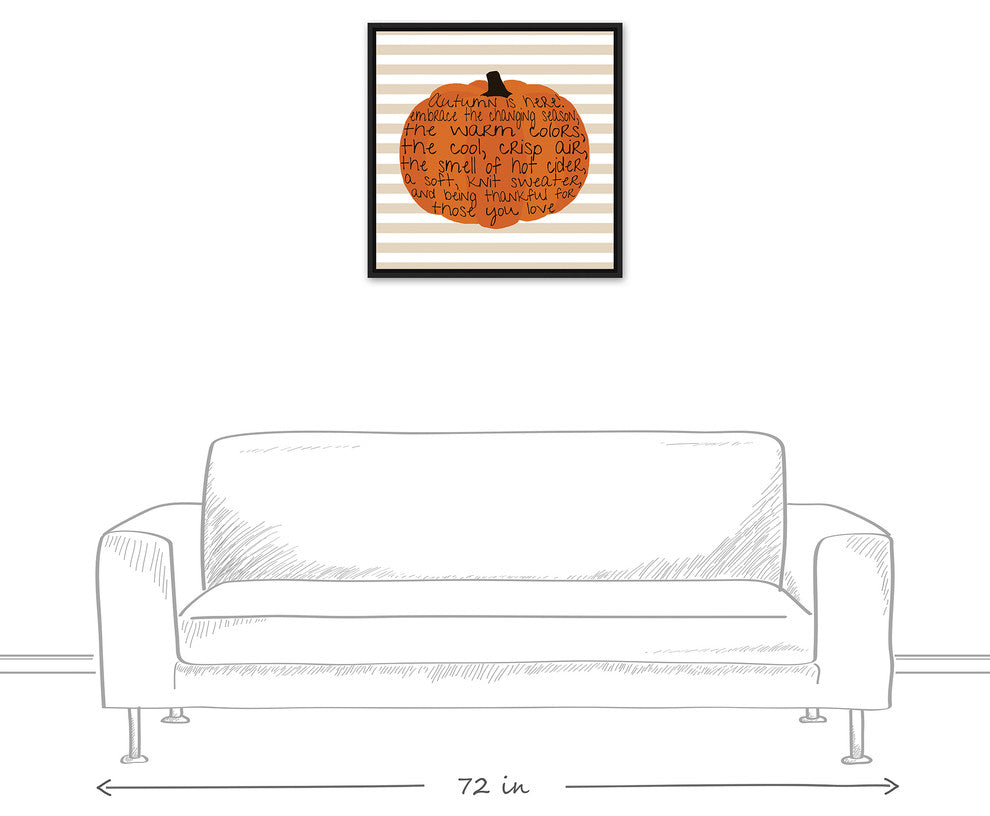 Embrace Autumn 24x24 Black Floating Framed Canvas