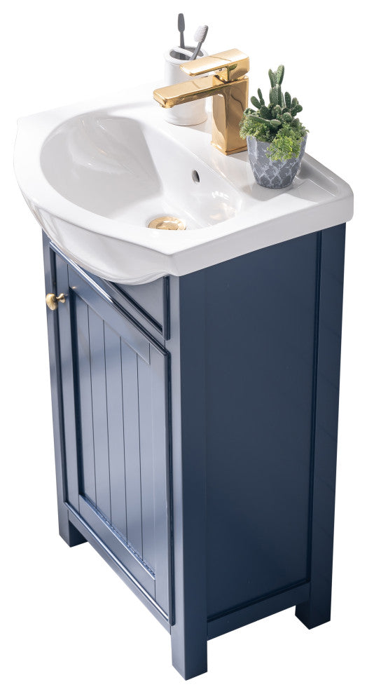 Marian Transitional Blue 20" Single Sink Vanity