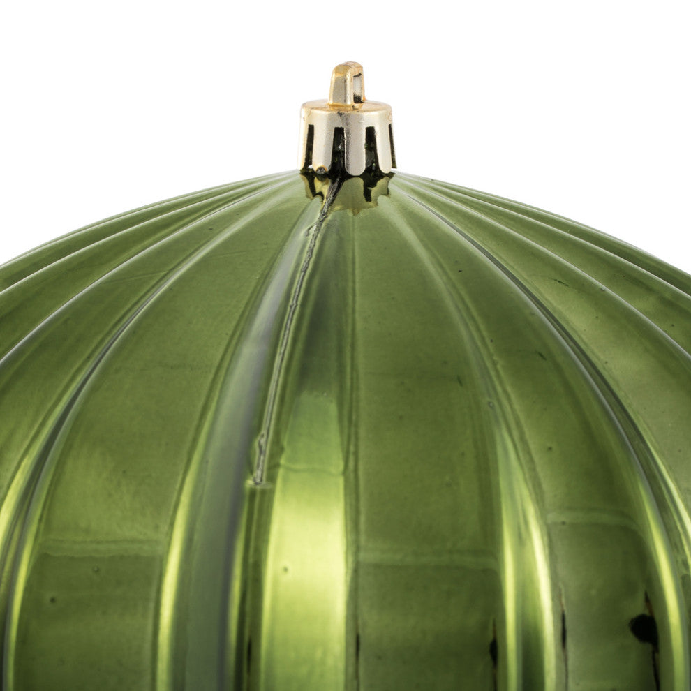 Vickerman N151264Dsv 5.7" Moss Green Shiny Onion Christmas Ornament