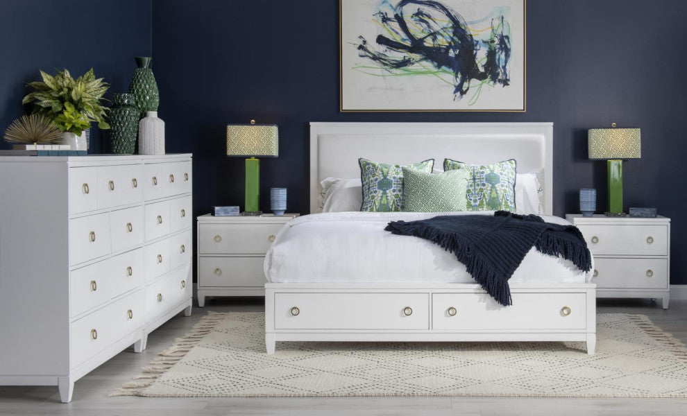 Summerland Complete Upholstered Bed, Queen