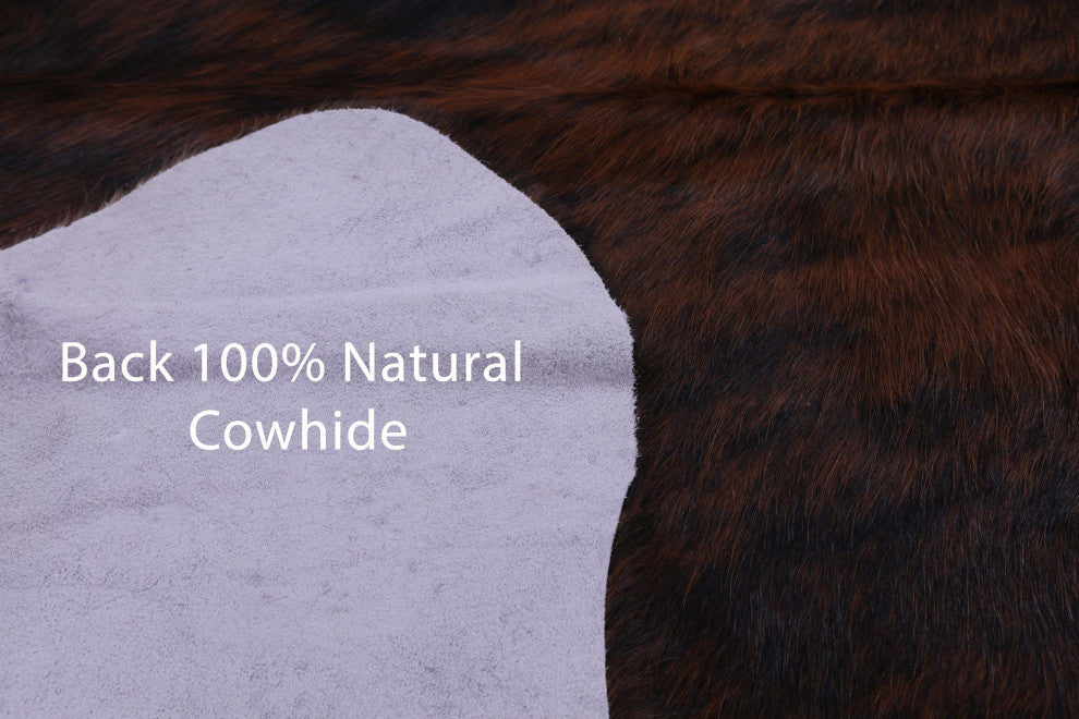 6' 6" X 6' 2" Organic Natural Hair-On Cowhide Area Rug C1885
