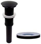 Novatto Umbrella Drain Less Overflow and Mounting Ring, Matte Black