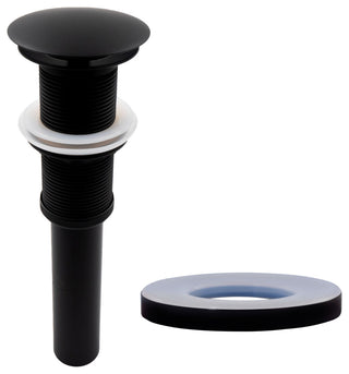Novatto Umbrella Drain Less Overflow and Mounting Ring, Matte Black
