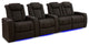 Tuscany Top Grain Leather Recliner, Dark Roast, Row of 4 Loveseat Right
