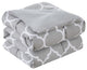 Kathy Ireland 6pc Trellis Comforter Set, Silver, Queen