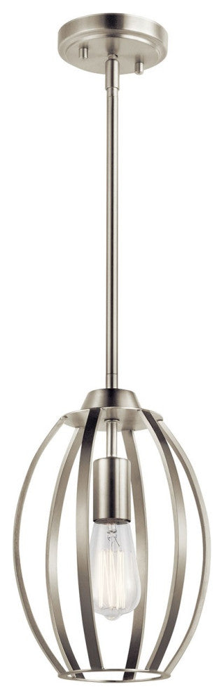 Kichler Tao 1 Light Pendant, Brushed Nickel
