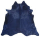 Pergamino Cowhide Rug, Navy Blue