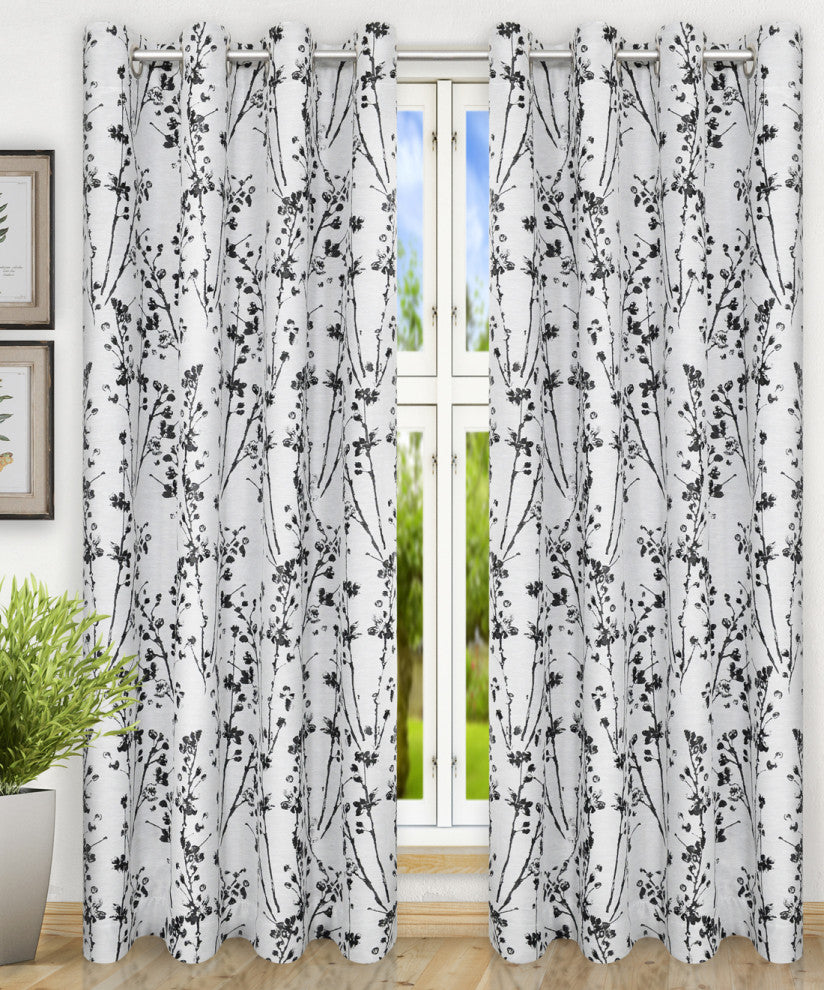 Meadow Lined Grommet Panel, Chrome, 50"x63"