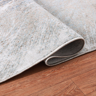 Machine Washable Cooper Beige/Blue Rug