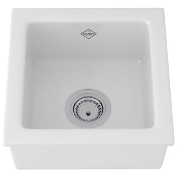 Shaws RC1515 Lancaster 15" Undermount Single Basin Fireclay - White