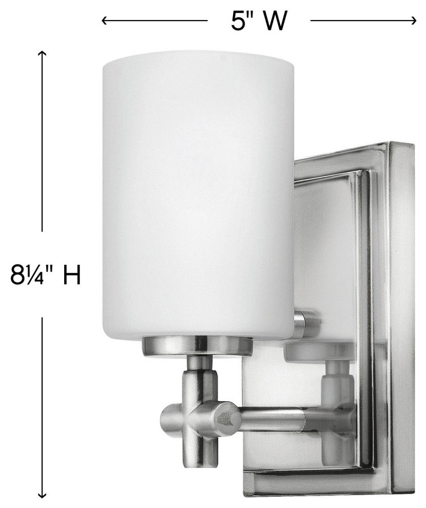 Hinkley Laurel Single Light Vanity, Polished Nickel