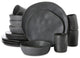 Stone by Mercer Project Hekonda Debossed Stoneware 16 Piece Dinnerware Set, Gray