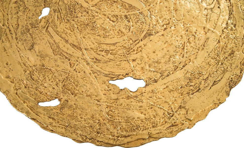 Molten Disc Wall Art, Gold Leaf, Large