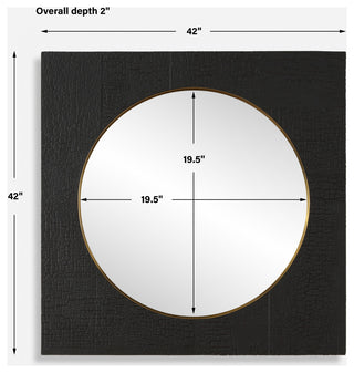 Uttermost Ember Black Square Mirror