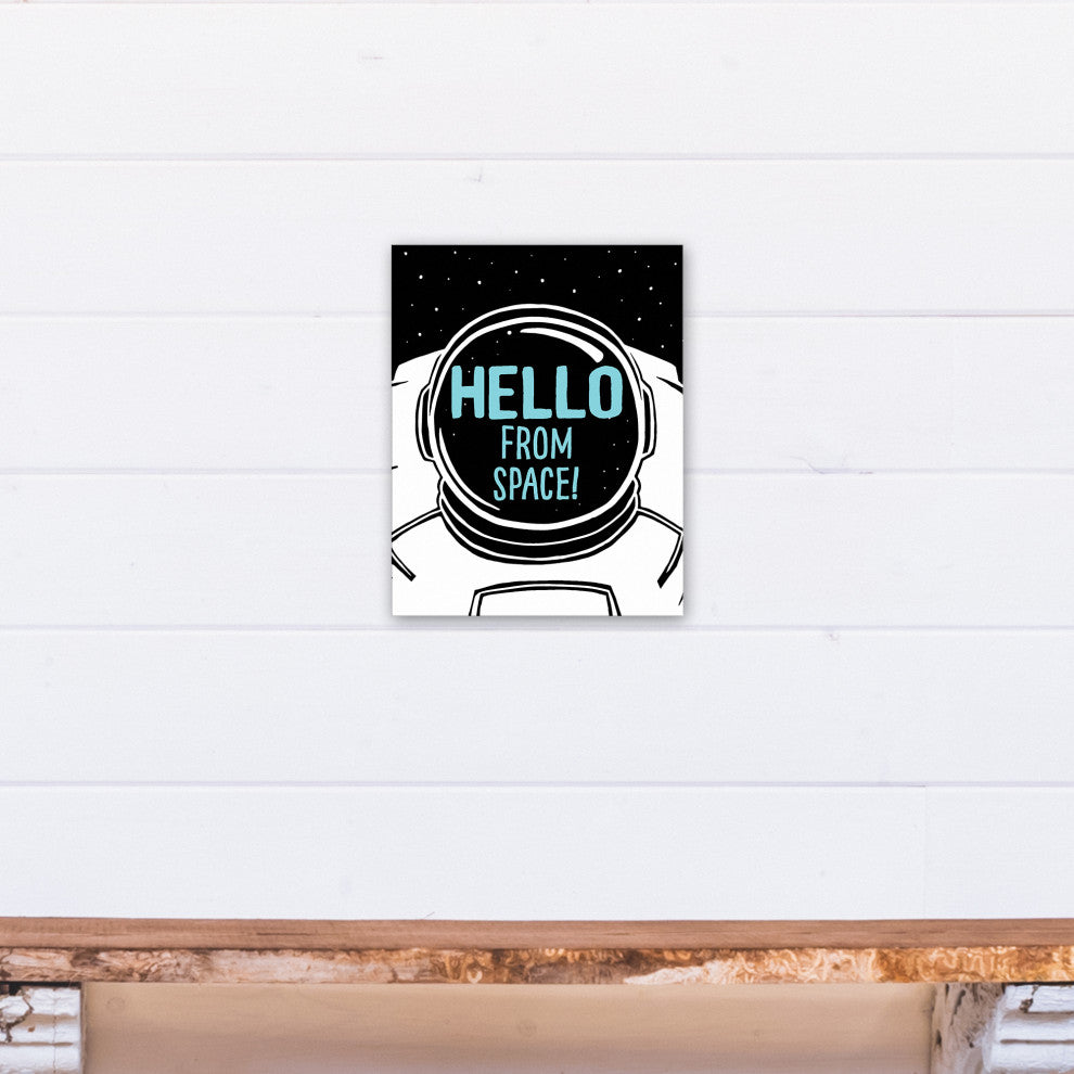 Hello From Space 11x14 Canvas Wall Art