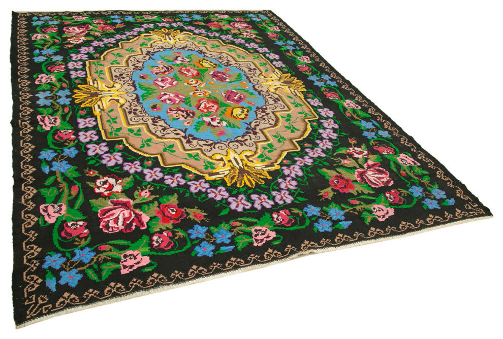 Rug N Carpet - Handmade Bessarabian 7' 7'' x 10' 4'' Unique Flatweave Kilim Rug
