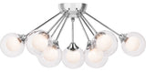 Spellbound 9-Light Semi-Flush Mount, Polished Chrome