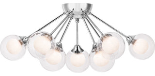 Spellbound 9-Light Semi-Flush Mount, Polished Chrome