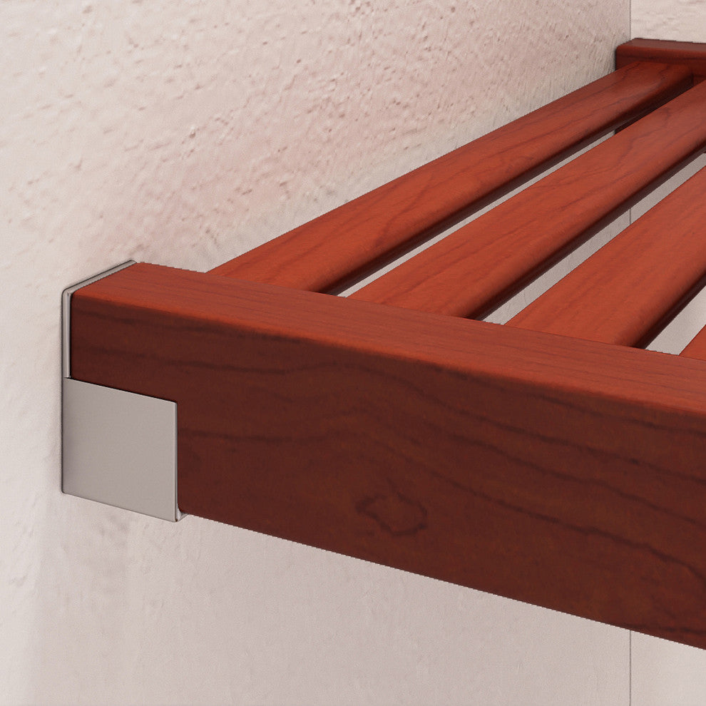 Solid Wood Walk-In Closet Organizer with 5-Drawers, Red Mahogany
