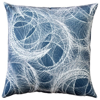 Pillow Decor - Feather Swirl Teal Throw Pillow 20x20