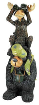 Moose and Bear Statue: Set of Two