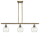 Innovations 516-3I-AB-G124-6 3 Light 36" Island Light, Antique Brass