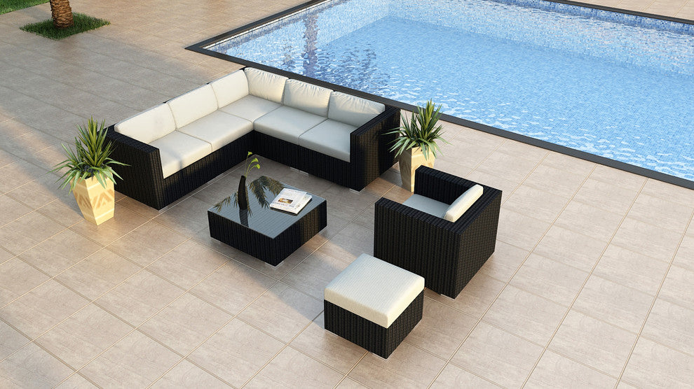 Urbana 8 Piece Sectional Set, Canvas Natural