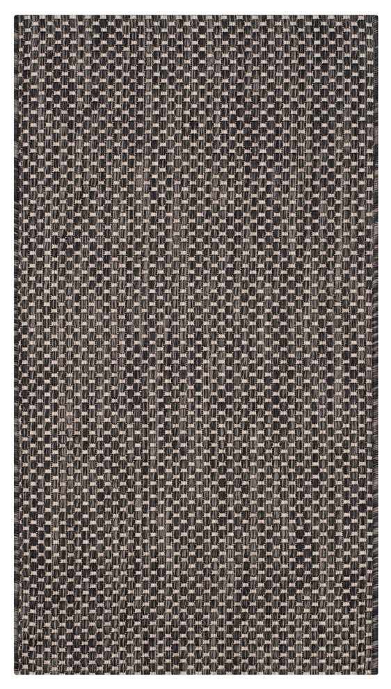 Safavieh Courtyard Cy8521-36621  Outdoor Rug, Black/Beige, 2'3"x10'0" Runner