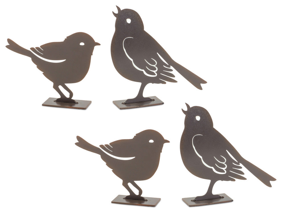 Metal Bird, 4-Piece Set