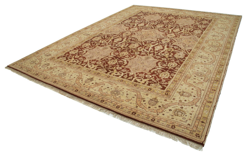 Rug N Carpet - Handmade Oriental 9' 11" x 13' 10" One-of-a-Kind Oushak Area Rug