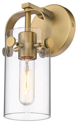 Innovations 423-1W-BB-4CL-LED Pilaster 1 Light 8" Sconce, Brushed Brass