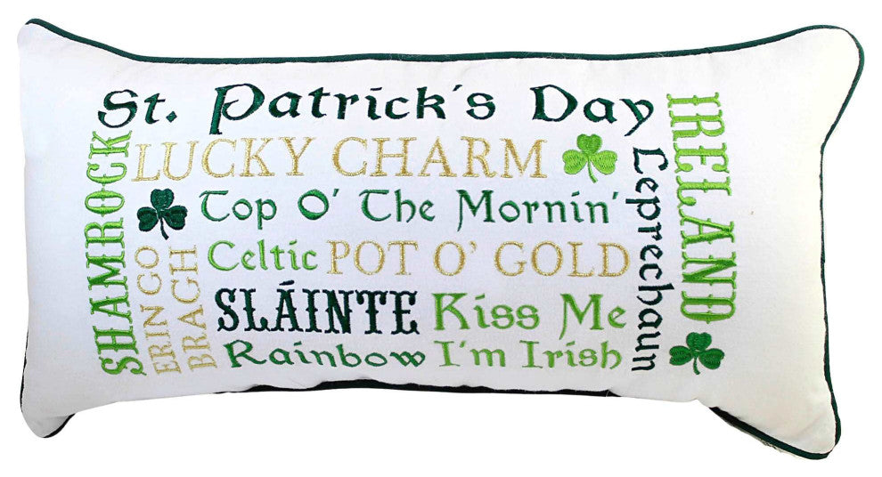 Saint Irish Font Pillow Fabric Home Decor St Patricks Day C86156236